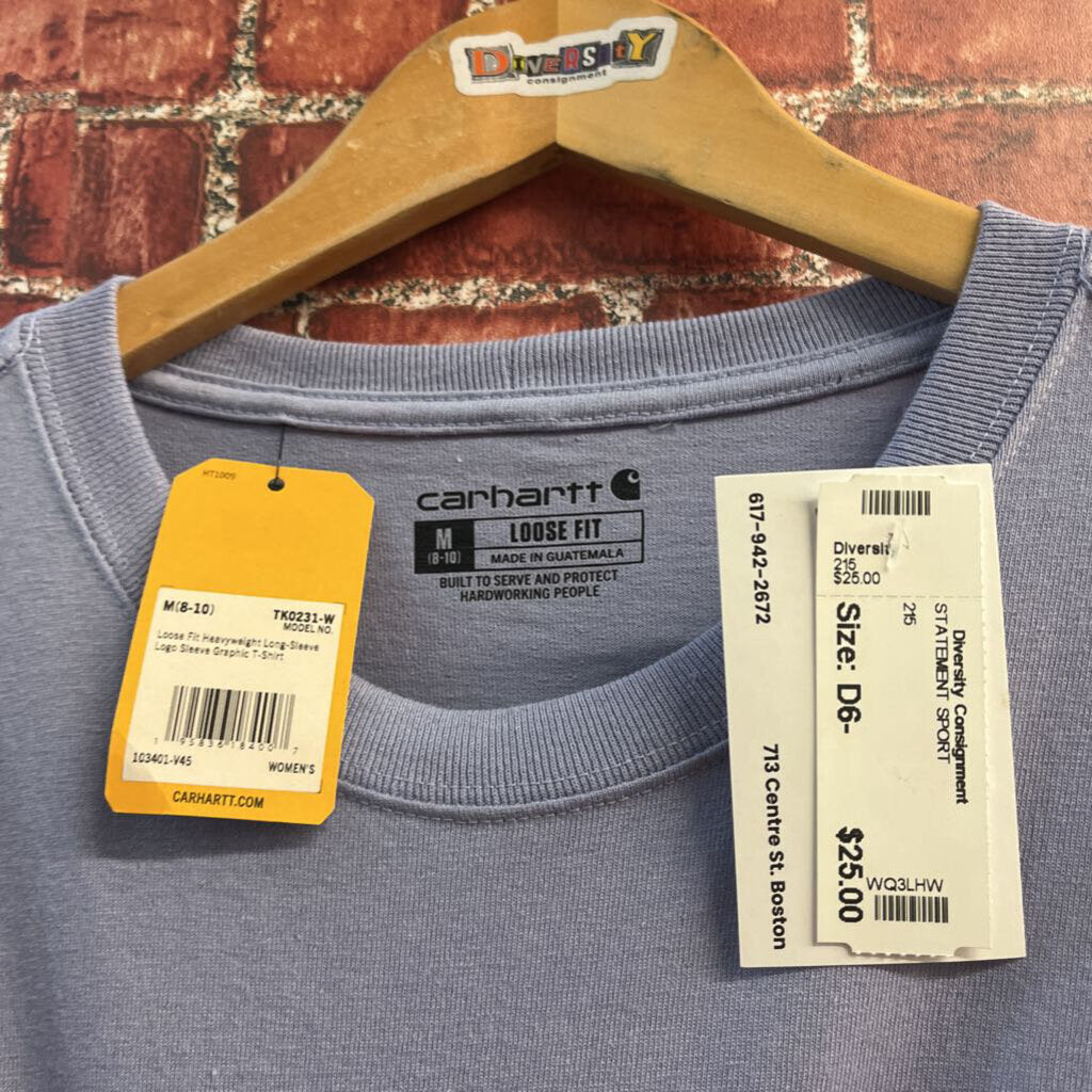 Carhartt Long Sleeve Light Purple Shirt Size M