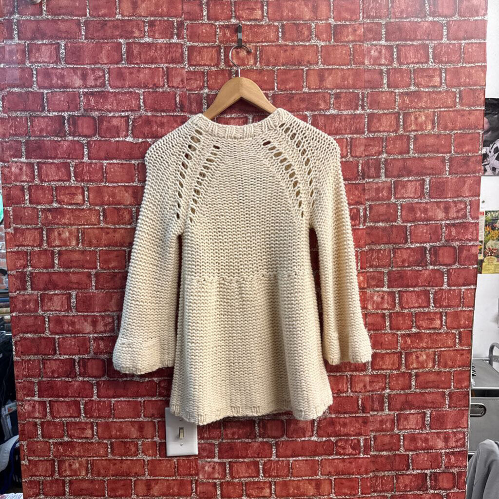 Sundance cream button front knit cardigan size XS, second additional view