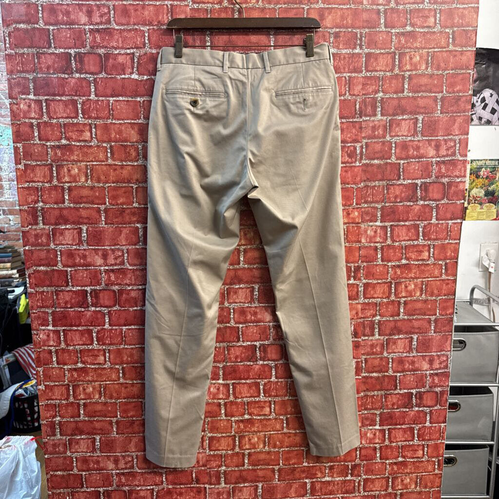 Nordstrom tan khaki trousers fabric and construction detail