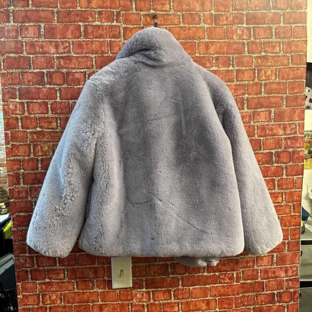 Apparis Faux Fur Coat Purple Size L