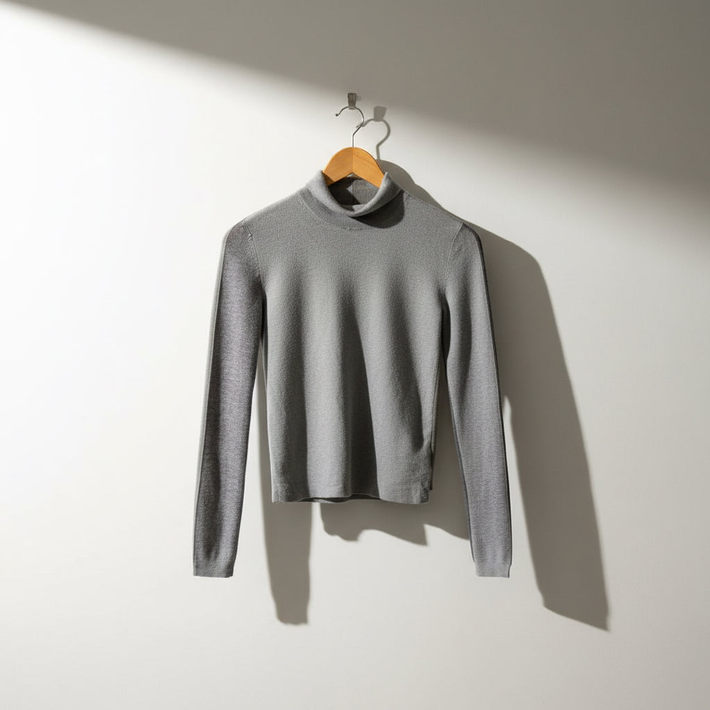 JNBY Wool Turtleneck Color Block Grey