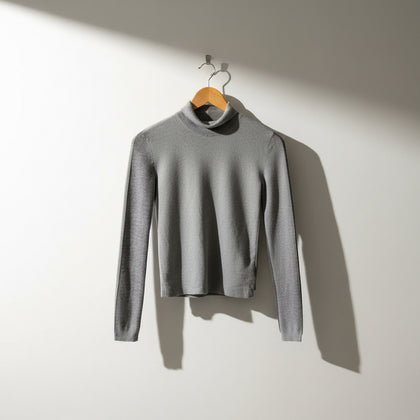 JNBY Wool Turtleneck Color Block Grey