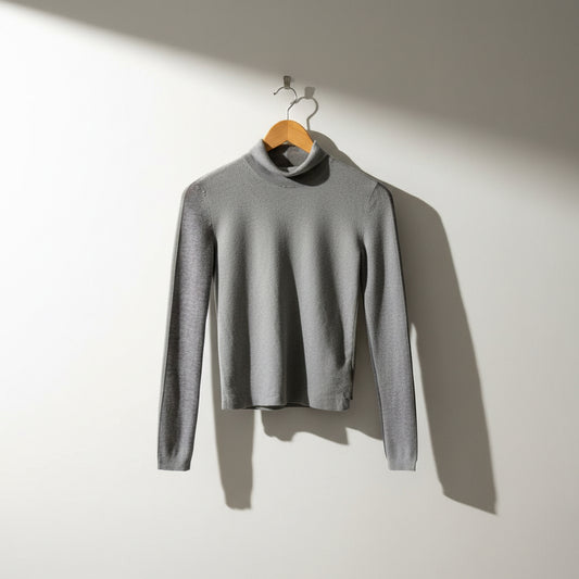 JNBY Wool Turtleneck Color Block Grey
