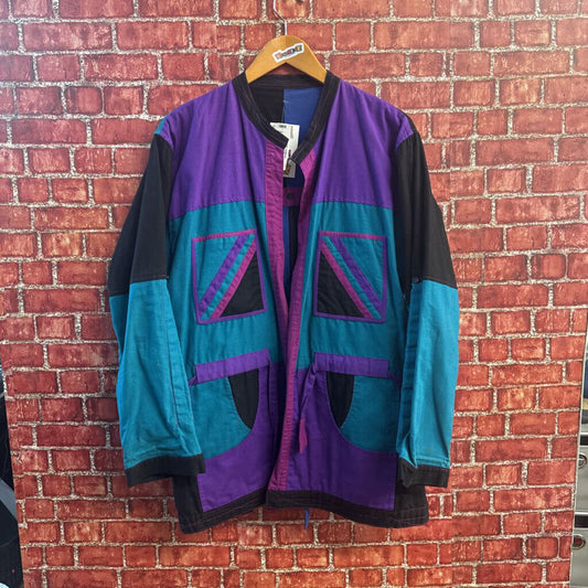 Vintage Multi Color Block Jacket Size M