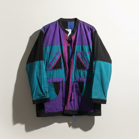 Vintage Multi Color Block Jacket Size M