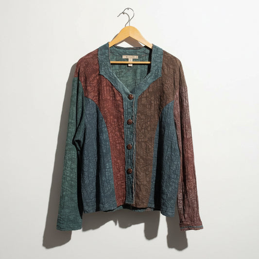 Vintage DGB Mad Lab Muti Color Textured Jacket Size 2XL