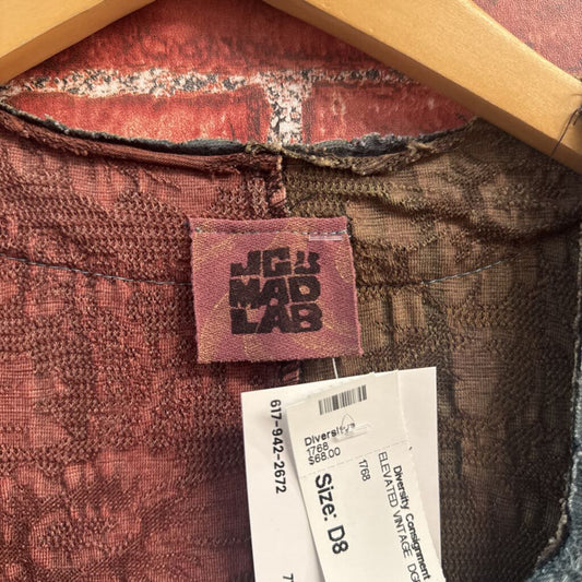 Vintage DGB Mad Lab Muti Color Textured Jacket Size 2XL