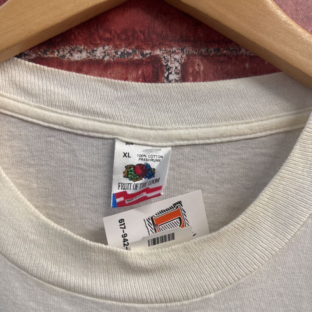 Vintage Boston Fish Tee White Size XL