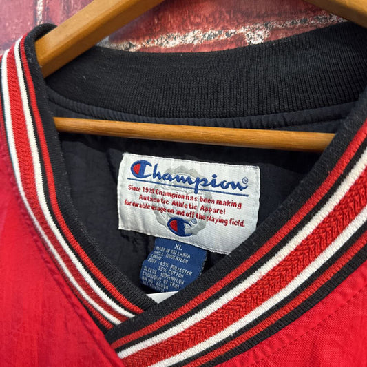 Champion Vintage Pullover Windbreaker Wisconsin Red Size XL