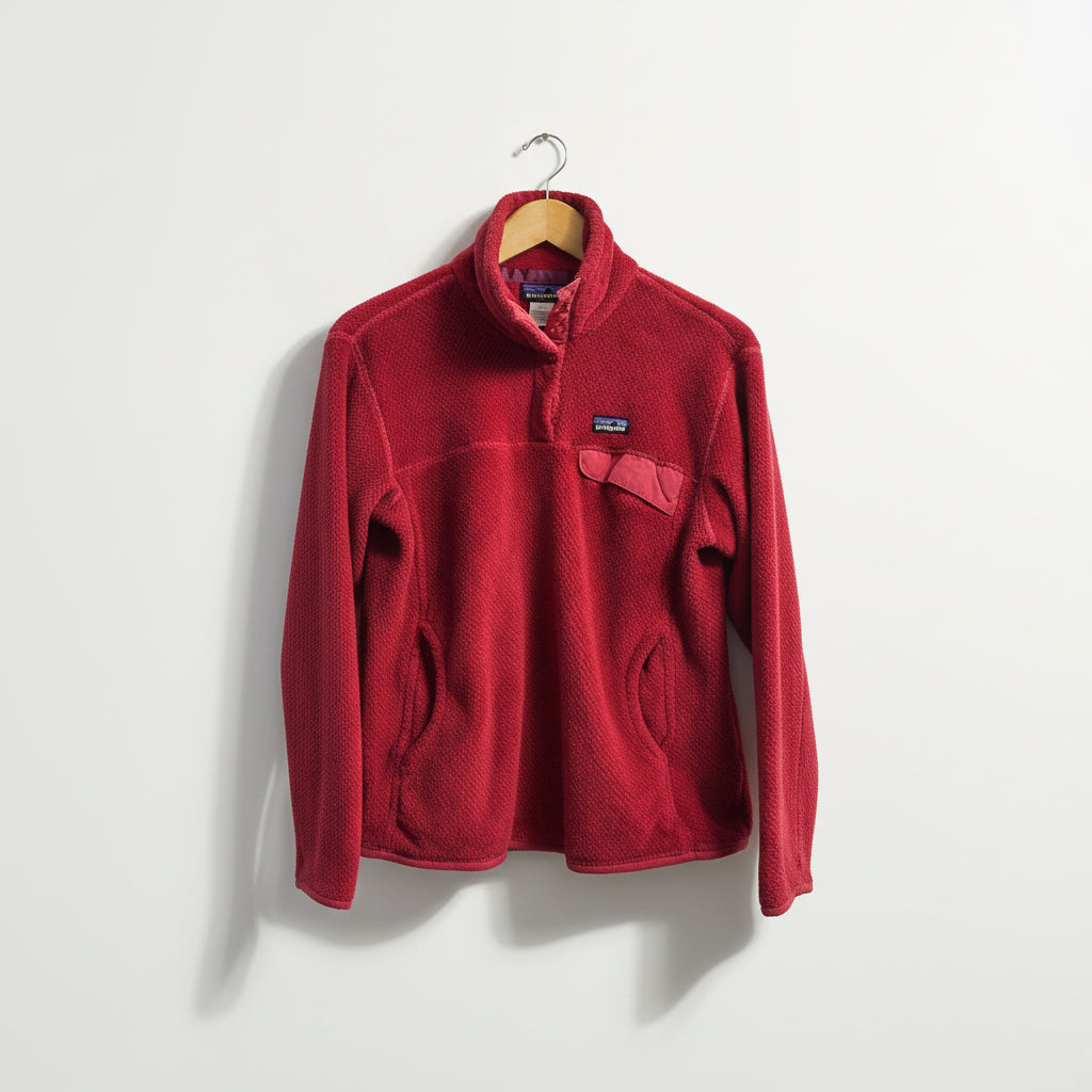 Patagonia Pull Over Fleece Dark Pink Size L