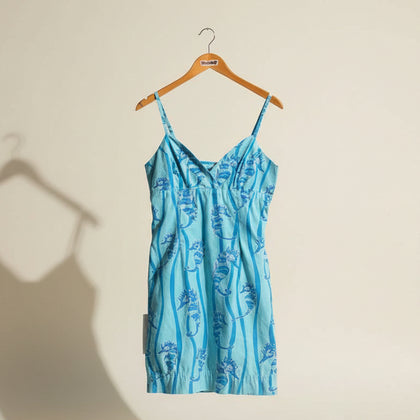 Lilly Pulitzer Blue Seahorse Pattern Mini Dress Size 8