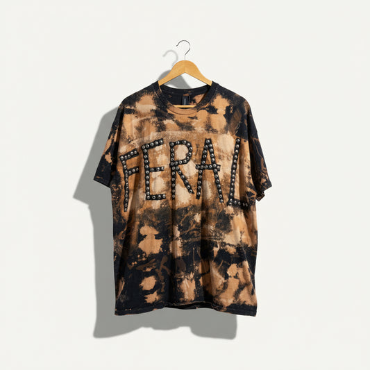 Hiss Off FERAL Dyed + Grommet Tee Size 2XL
