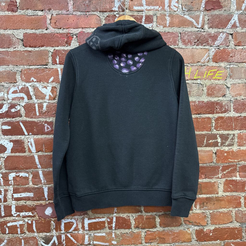 Hiss Off Black Pullover Hoodie Chain Hanging W/Graphic Size S