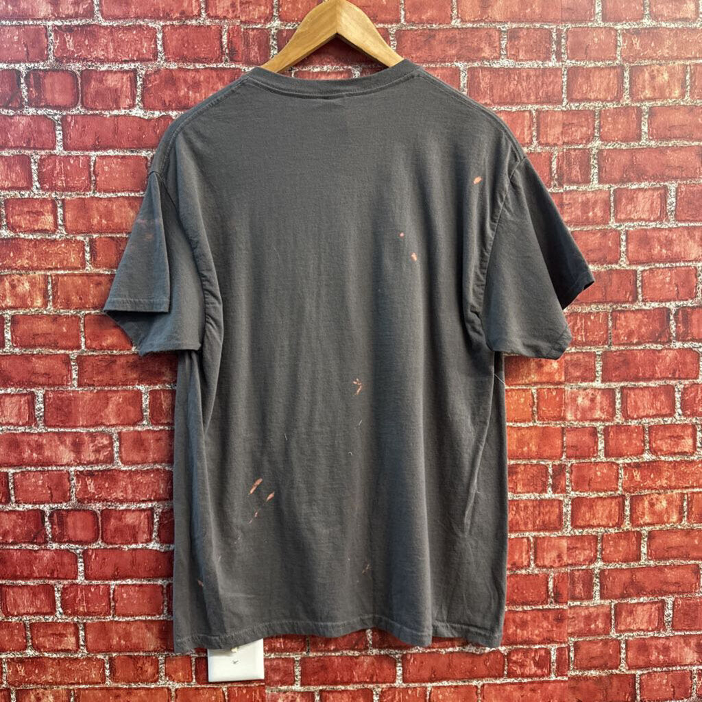 Hiss Off Grey & Pink Filth Graphic Grommet Tee Size L