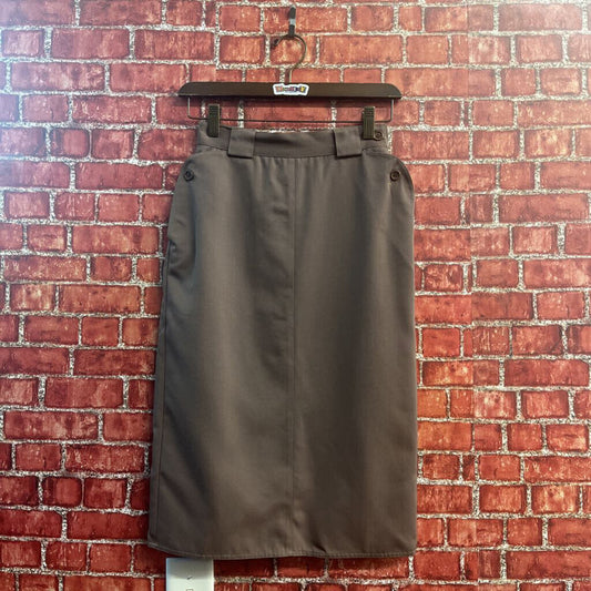Vintage Basile Brown Pocket Midi Skirt Size XS