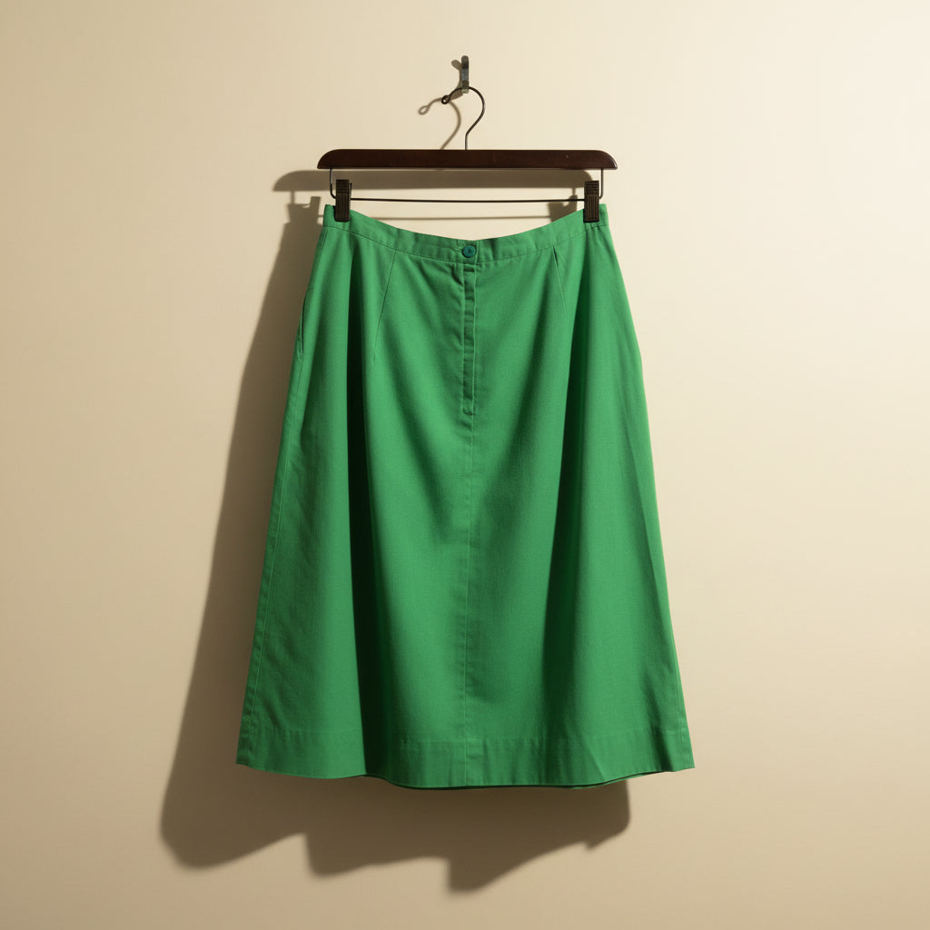 Vintage Green Union Made Midi Pencil Skirt Size 28