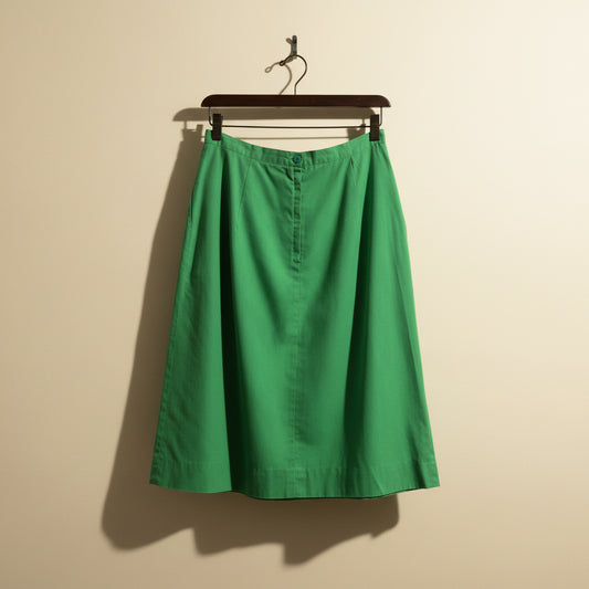 Vintage Green Union Made Midi Pencil Skirt Size 28