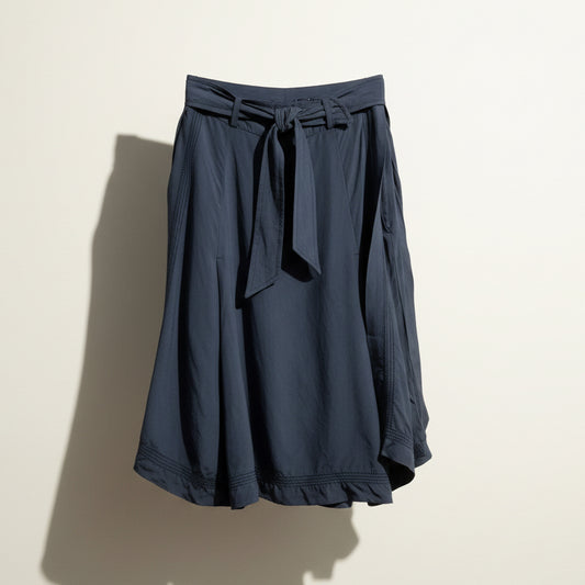 Vintage Matsuda Japan Blue Midi Skirt W/Belt Size 0
