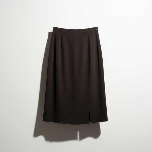 Mondi Vintage Black Pencil Skirt Midi Length Size 44