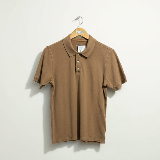 Everlane Brown Solid Polo Shirt Size S