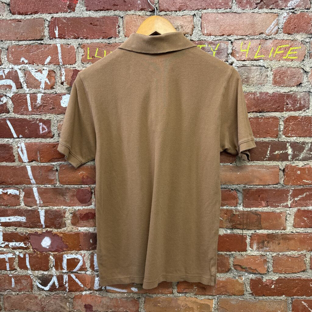 Everlane Brown Solid Polo Shirt Size S
