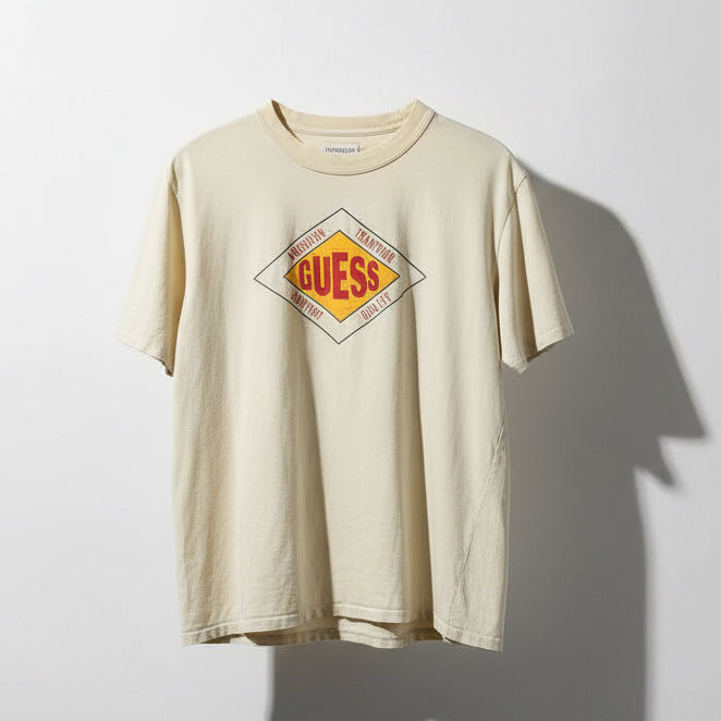 Guess Originals Graphic T-shirt Cream Size L