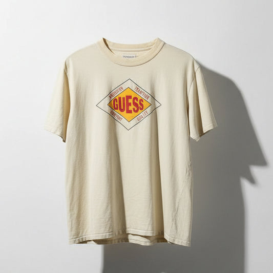 Guess Originals Graphic T-shirt Cream Size L