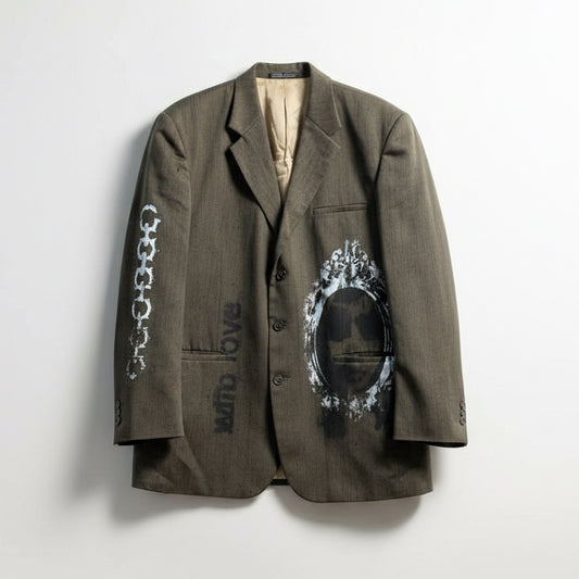 Digital Toni Double Sided Grey Sport Coat Blazer Size 42R