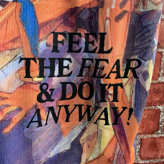 Digital Toni Graphic Tank Top Feel The Fear Size S