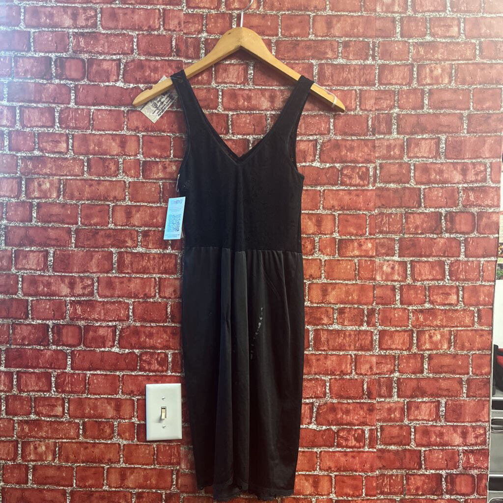 Digital Toni Black Graphic Slip Dress Size 32