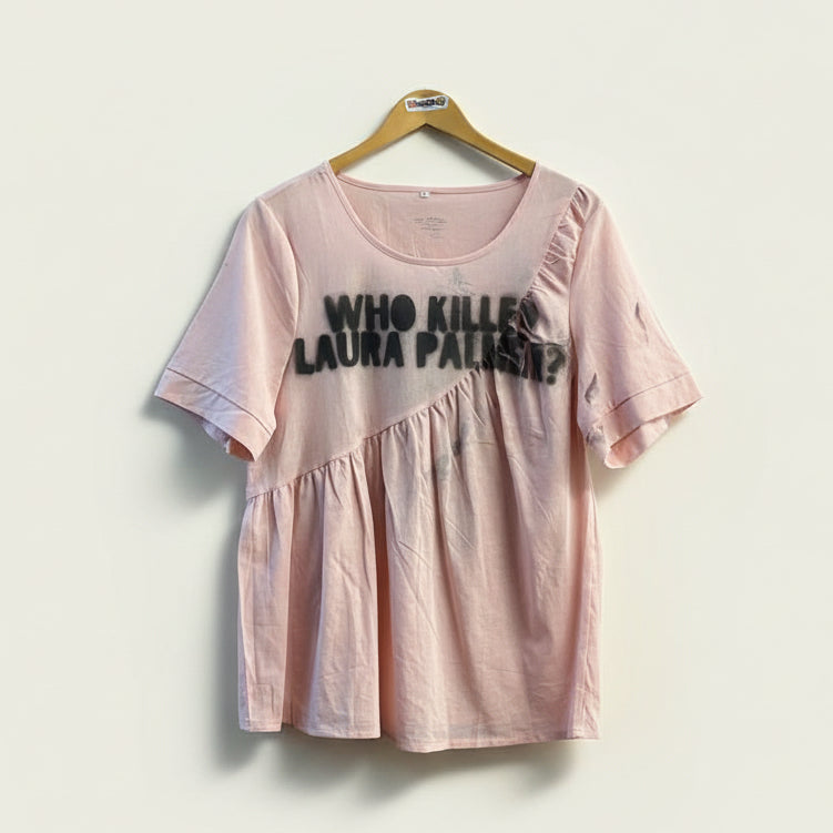 Digital Toni -Who Killed Laura Palmer- Graphic Top Pink Size L