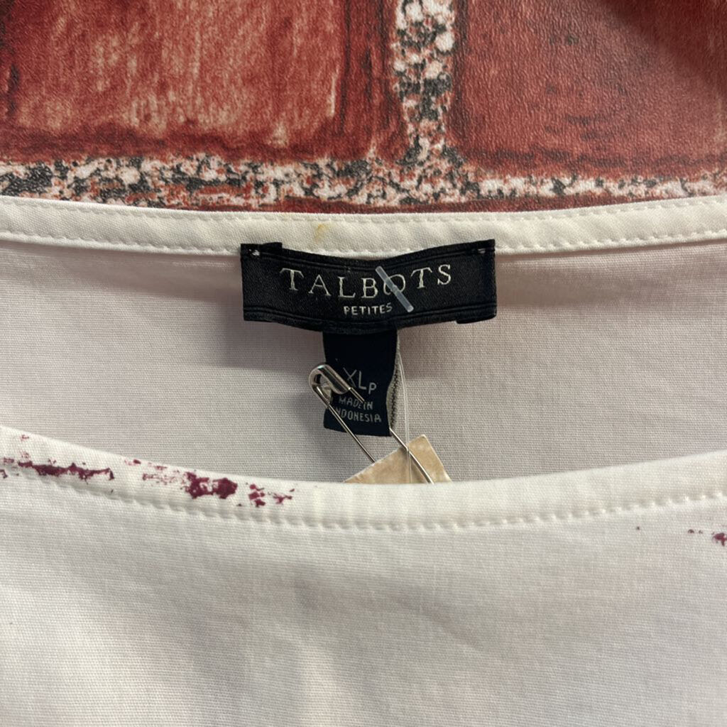Digital Toni White Blouse Red Graphic Face Size XL