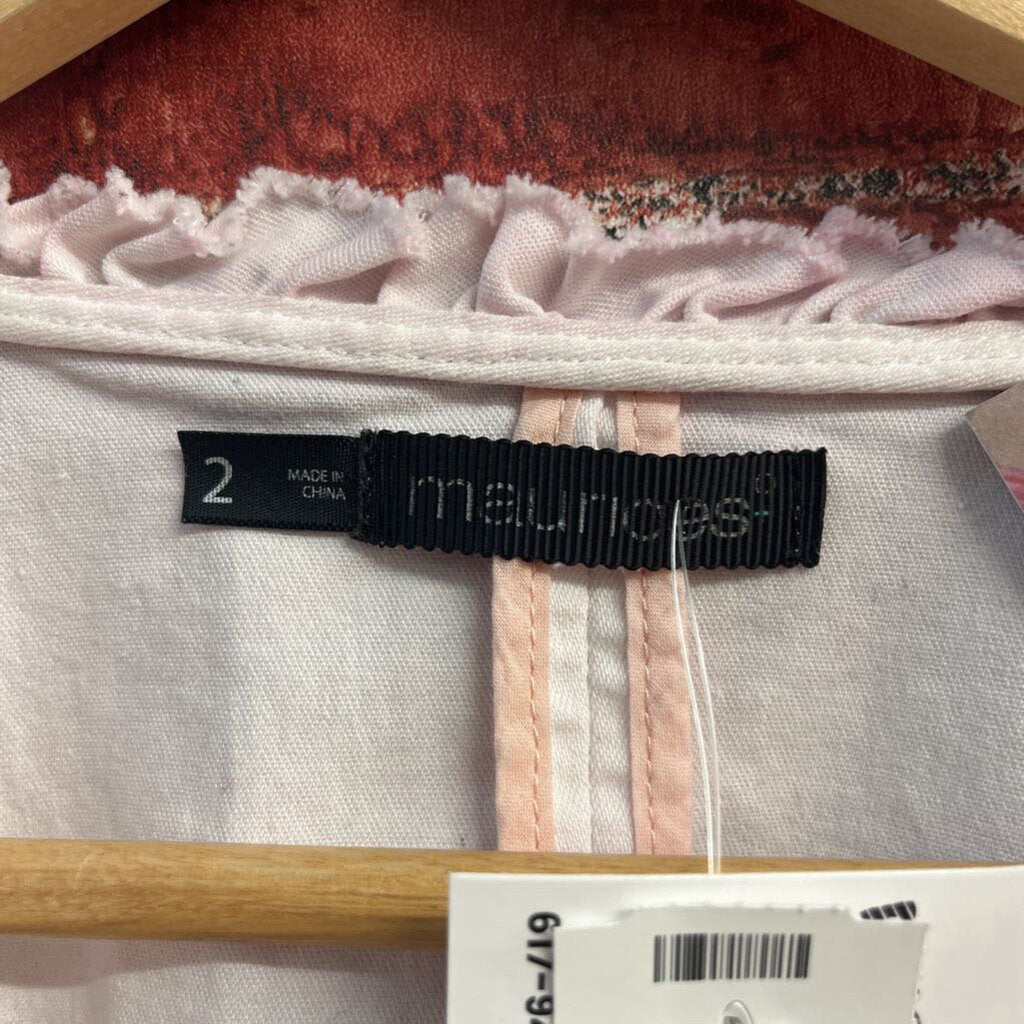Digital Toni White and Red Floral Graphic Size 2