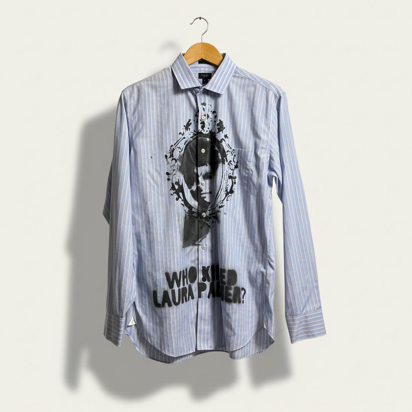 Digital Toni Blue Striped Button Down Size M