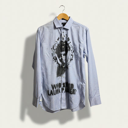 Digital Toni Blue Striped Button Down Size M
