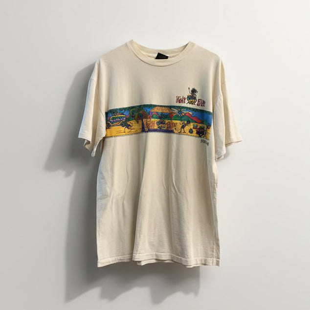 Irie Blue Vintage Tee Single Stitch Barbados Off White/Multi Size XL