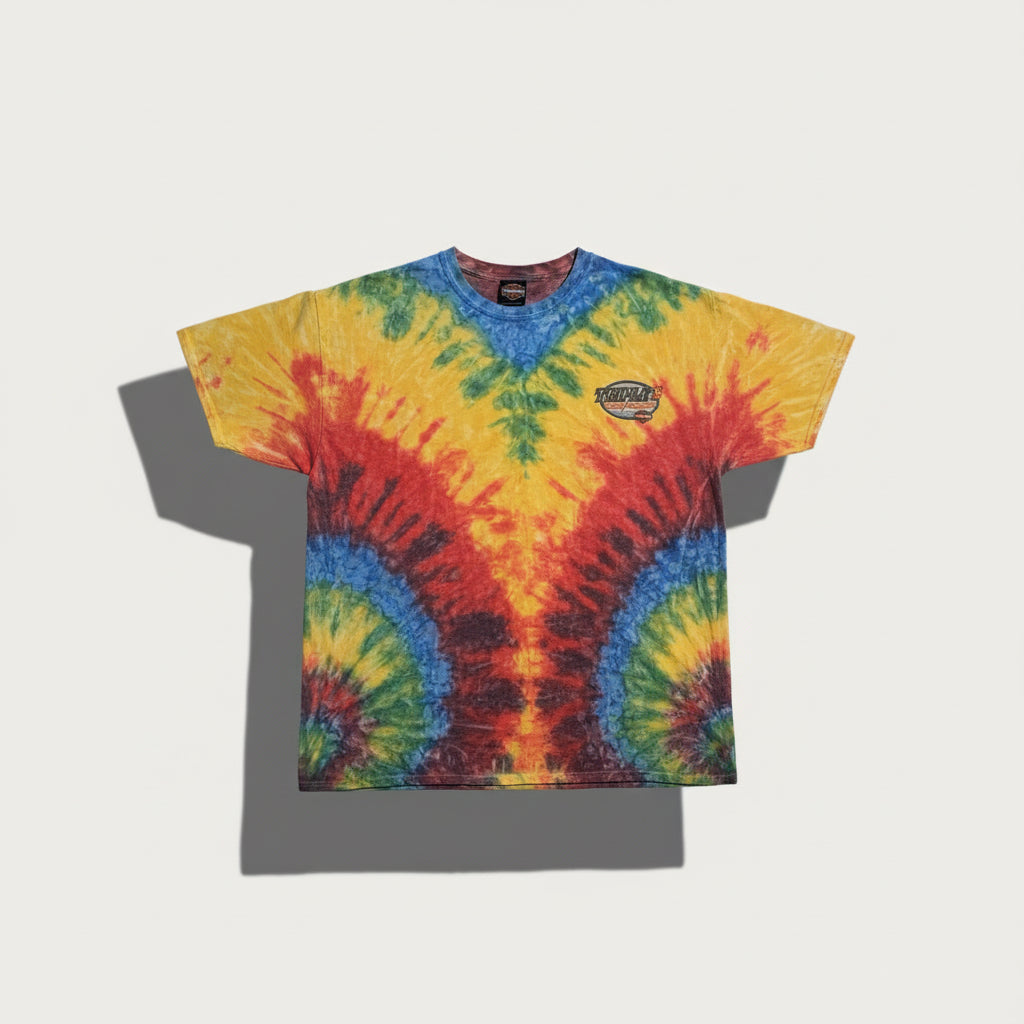 Harley Davidson Tee Tie Dye Rainbow Size 2XL