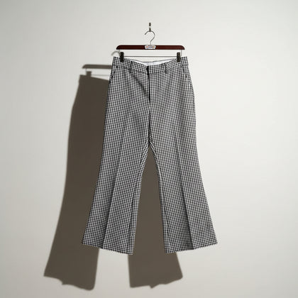 Madewell Trousers Gingham Tapered Navy/Burgundy/Grey Size 6