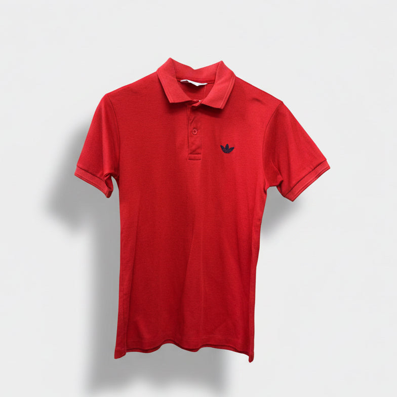 Adidas Vintage Polo Red Size S