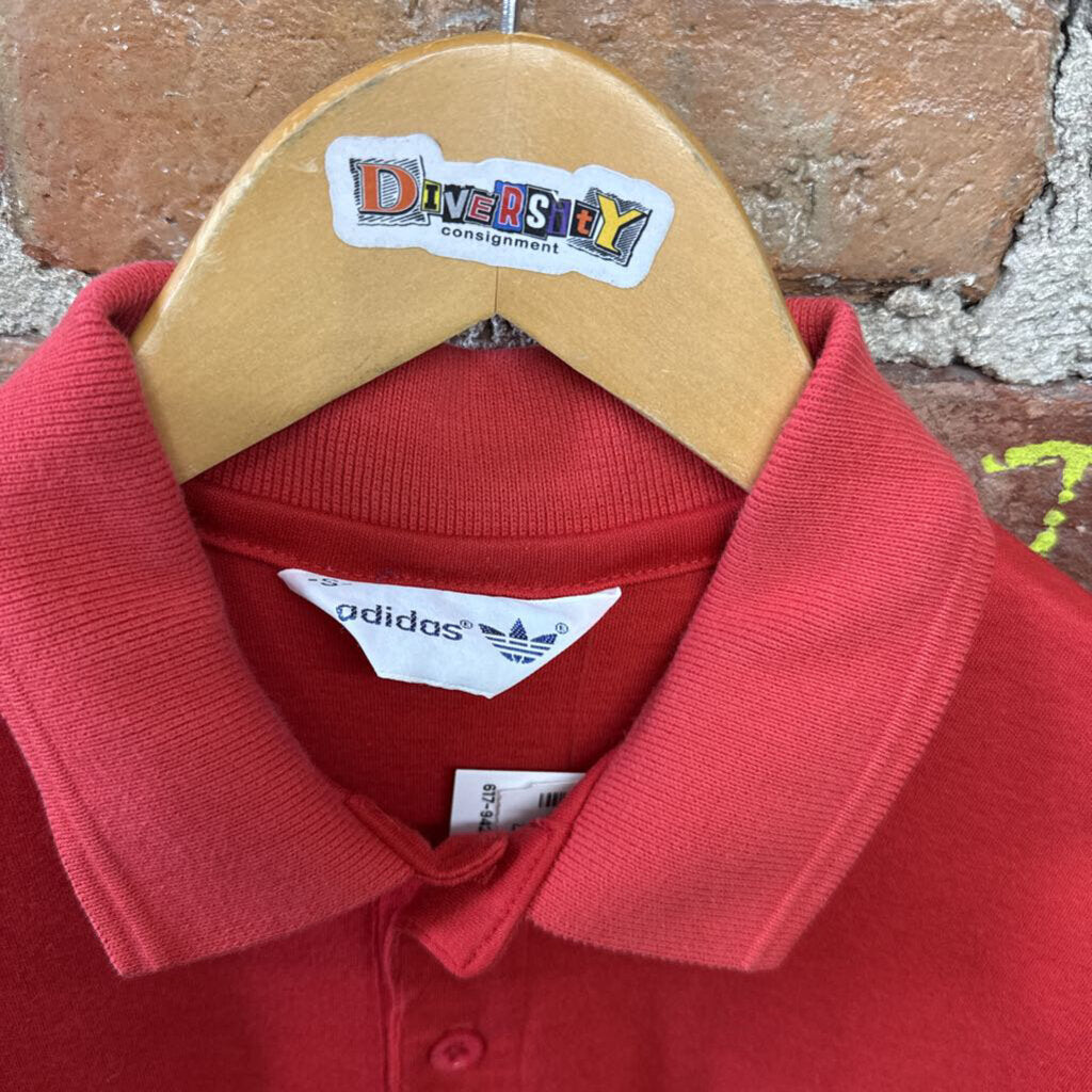 Adidas Vintage Polo Red Size S