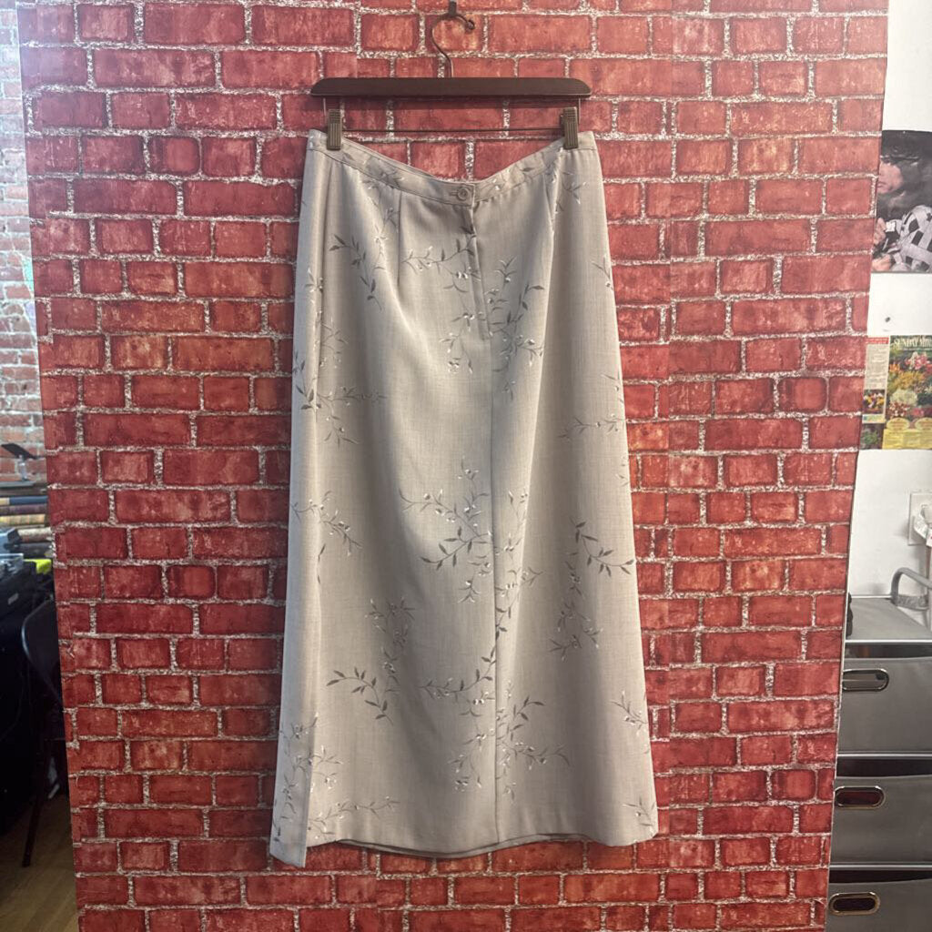 Lancaster Clothing Co Maxi Skirt Floral Taupe Size 14