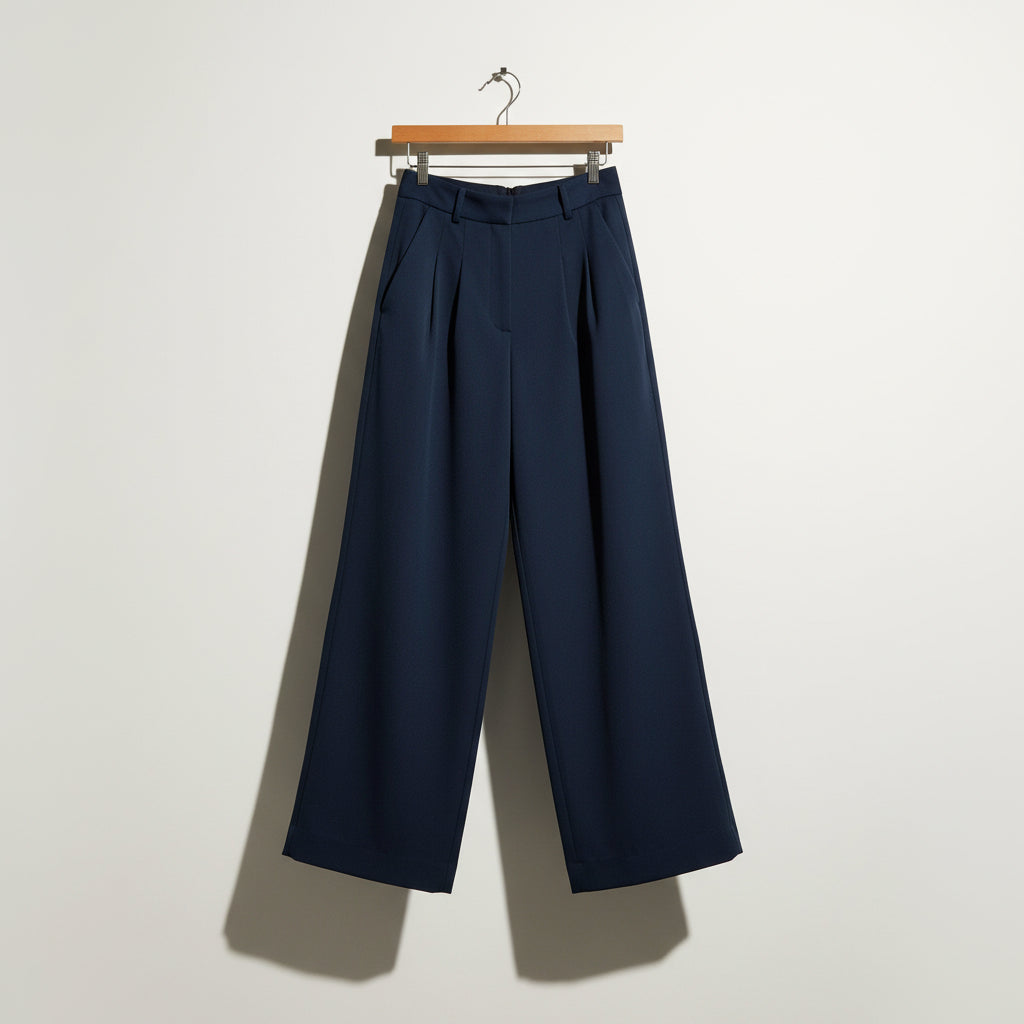 French Connection Blue Pleated Pants Size 2