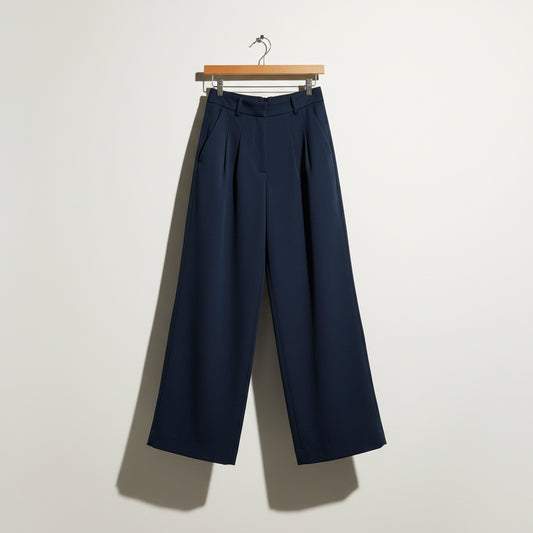 French Connection Blue Pleated Pants Size 2