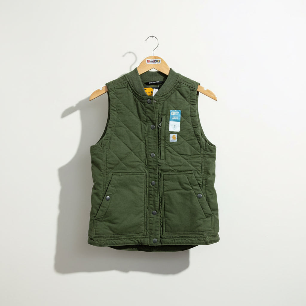 NWT Carhartt Green Quilted Vest Size XS