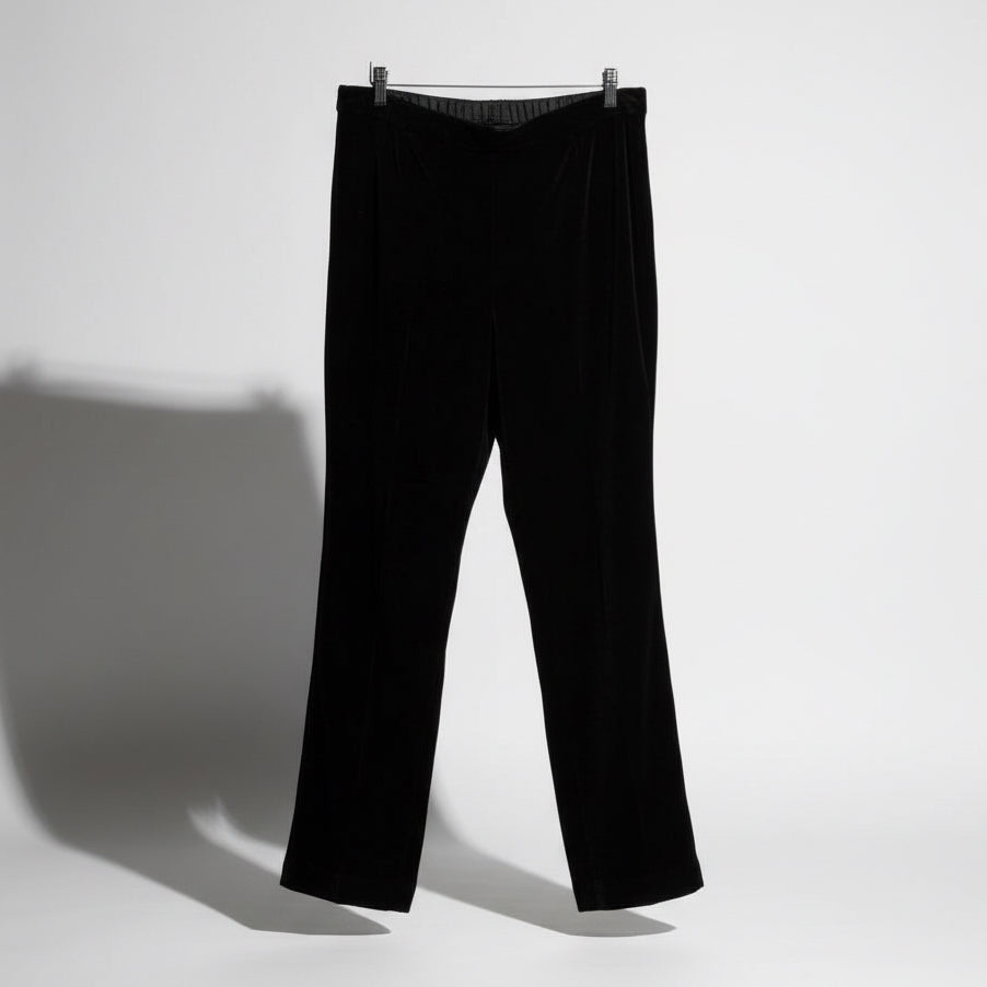 Finity Naturals black satin pants size 2X, front product view