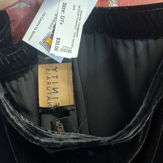 Finity Naturals black satin pants size 2X, reverse product view