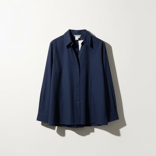 Winter Silks blue button up blouse size 2XL, front product view