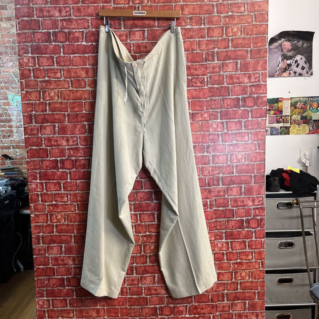 Mix Studio Beige Linen Pants Size 2XL