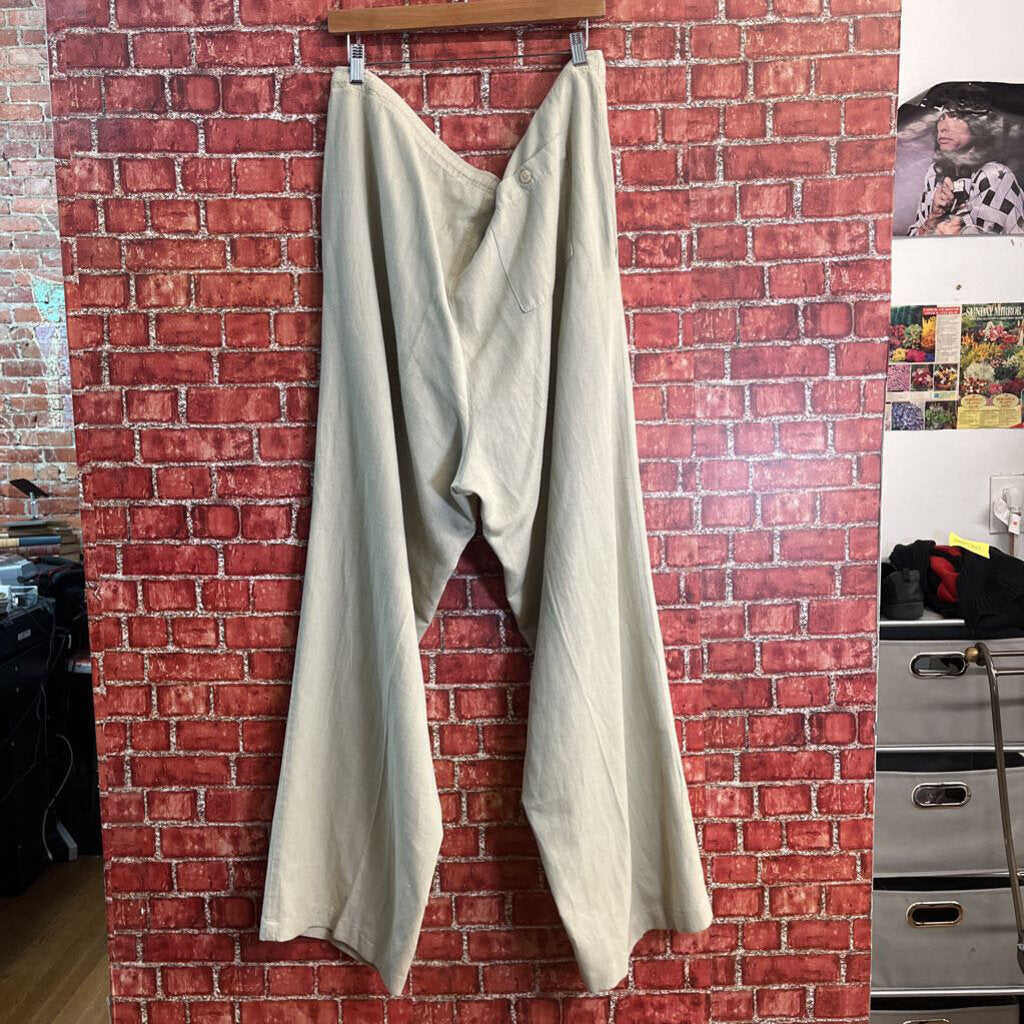 Mix Studio Beige Linen Pants Size 2XL