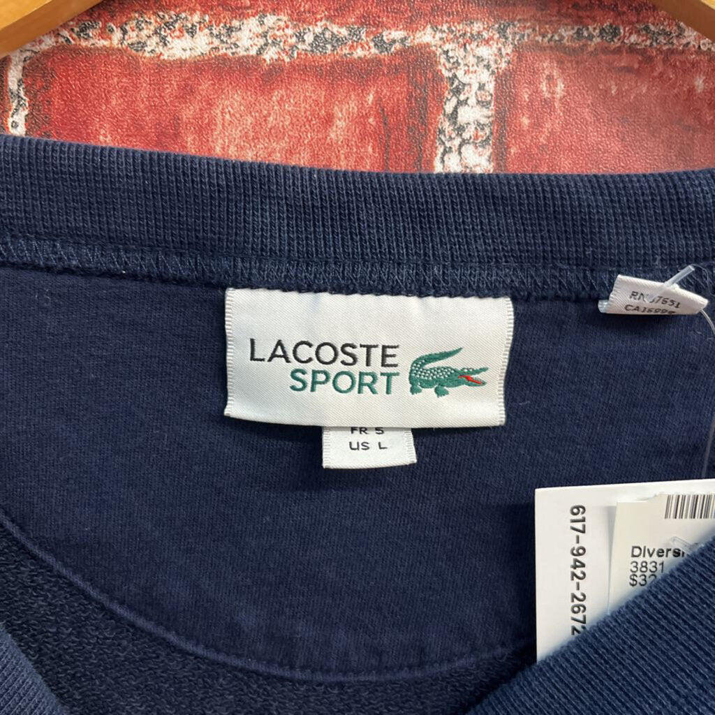 Locaste Sport Crewneck Stripes Down Arm Navy/Yellow/Orange Size L